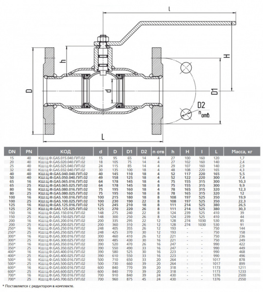 Кран шаровой цельносварной LD КШ.Ц.Ф.GAS.125.016.П/П.02 Ду 125 Ру 16 стальной полнопроходный фланцевый Кран шаровой цельносварной LD КШ.Ц.Ф.GAS.125.016.П/П.02 Ду 125 Ру 16 стальной полнопроходный фланцевый