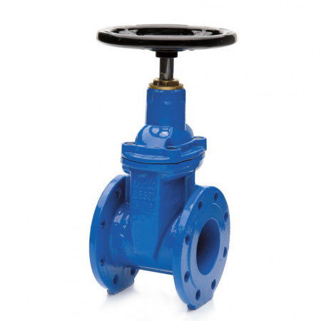 Задвижка GROSS DN 250 PN 10 фланцевая с обрезиненным клином с маховиком длинная