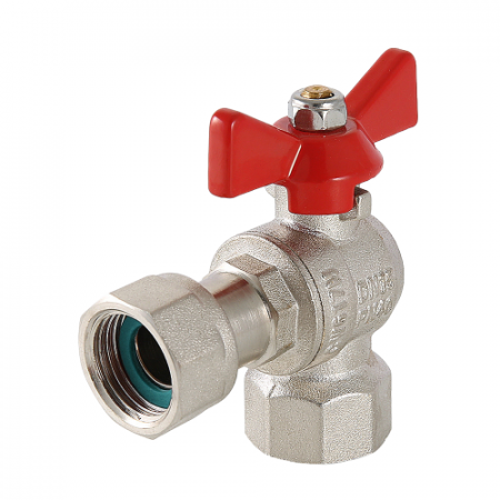 Кран шаровой VALTEC Ду25 Ру40 угловой с накидной гайкой и внутренней резьбой VT.266.N.0606