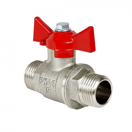 Кран шаровый VALFEX STANDART VF.219 НР 3/4" Ду 20 Ру 16 никелированный латунный