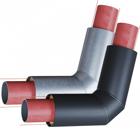 Отвод стальной ППУ 57х3,5/2-ОЦ