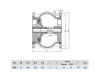 Клапан обратный Hawle 9887 DN 800 PN 25 фланцевый осевой