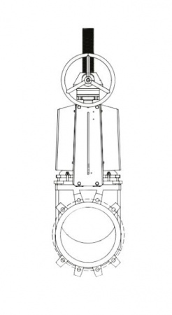 Задвижка GROSS DN 700 PN 2 шиберная с выдвижным штоком c редуктором
