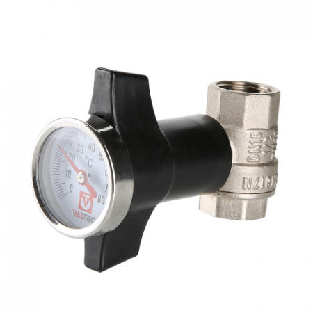 Кран шаровой VALTEC Ду20 Ру40 c термометром VT.808.N.05