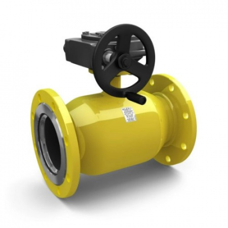 Кран шаровой цельносварной LD КШ.Ц.Ф.Р.GAS.080/070.025.Н/П.02 Ду 80/70 Ру 25 стальной неполнопроходный с редуктором
