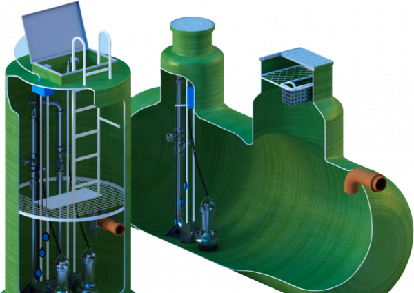 Канализационная насосная станция D 1700 мм