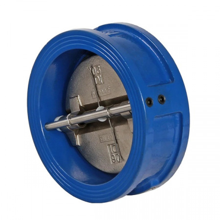 Клапан двухстворчатый DN 100 PN 10/16 обратный межфланцевый чугунный