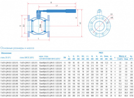 Кран шаровой укороченный Маршал 10нж46фт-01 ЦУФ.01.1 DN 100 PN 25 фланцевый под задвижку