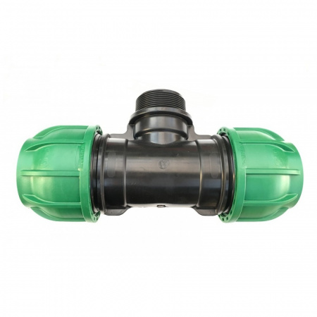 Тройник компрессионный с наружной резьбой 110х4"