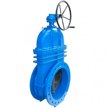 Задвижка FAF 6000D DN 400 PN 16 фланцевая клиновая высокопрочный чугун (F4) под электропривод/с редуктором с обрезиненным клином