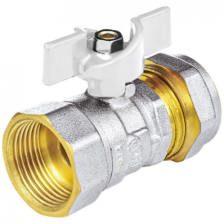 Кран шаровой для МП Aquasfera Standard 1116 DN 20х1/2" PN 16 неполнопроходной компресс-муфта