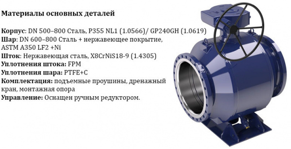 Кран шаровой NAVAL 235542 DN 700 PN 16 стальной полнопроходный фланцевый с редуктором Кран шаровой NAVAL 235542 DN 700 PN 16 стальной полнопроходный фланцевый с редуктором