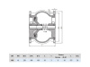 Клапан обратный Hawle 9887 DN 100 PN 10 фланцевый осевой
