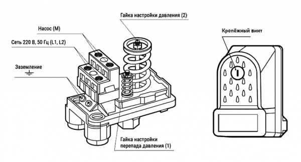 Реле давления VALFEX VF.9002 ВР 1/4" DN 8 автоматическое
