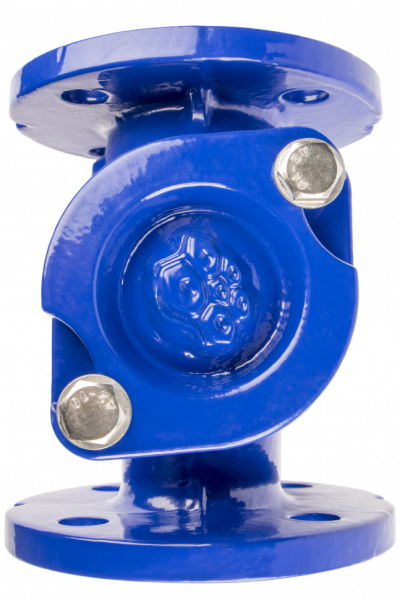 Клапан обратный шаровый фланцевый РАШВОРК 405 Ду250 Ру16 чугунный