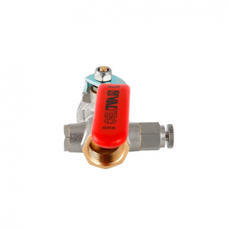 Кран шаровой VALTEC Ду25 Ру40 муфтовый с дренажем и воздухоотводчиком VT.245.N.06