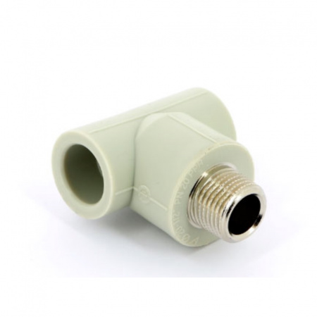 Тройник полипропиленовый PPR (PPRC) комбинированный с наружной резьбой Ø 20х3/4" PN 25