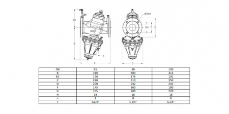Клапан Cim 3767BHP Ду 100 Ру 16 балансировочный Cimberio