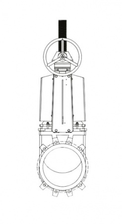 Задвижка GROSS DN 1000 PN 2 шиберная с выдвижным штоком c редуктором