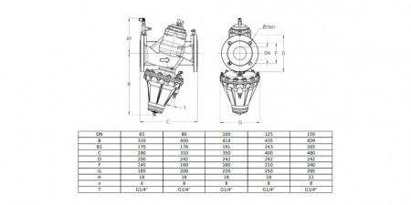 Клапан Cim 3767BLP Ду 80 Ру 16 балансировочный Cimberio