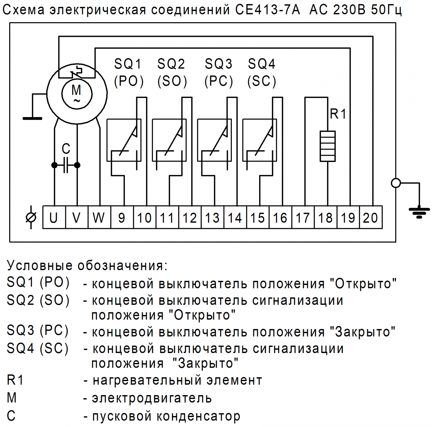 Электропривод четвертьоборотный ГЗ-ОФ-9/6 К 6 об./90сек.
