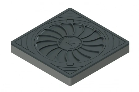 Квадратный люк ОУЭ-КВ-600 (В125) ГОСТ 3634-99