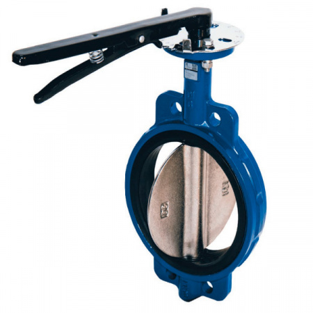 Затвор DENDOR 017W DN 250 PN 16 поворотный дисковый межфланцевый чугунный с электроприводом