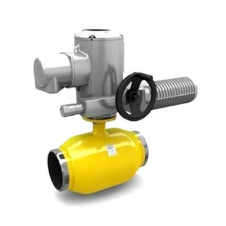 Кран шаровой цельносварной LD КШ.Ц.П.Э.GAS.800.025.П/П.02 Ду 800 Ру 25 стальной полнопроходный под электропривод