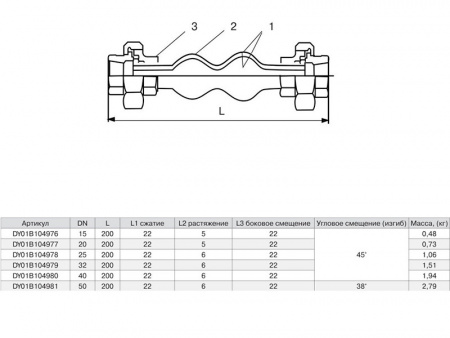 Гибкая вставка ADL FC6 DN 50 муфтовая