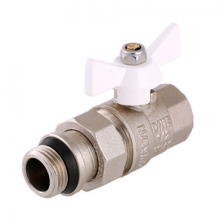 Кран шаровой VALTEC BASE Ду15 Ру40 с полусгоном и дополнительным уплотнением VT.227.NRW.04