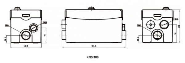 Насосная станция VALFEX VF.KNS.300 DN 40 канализационная