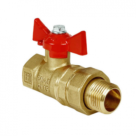 Кран шаровый VALFEX VF.227 ВР-НР 1/2" Ду 15 Ру 40 STANDART N/P c американкой латунный