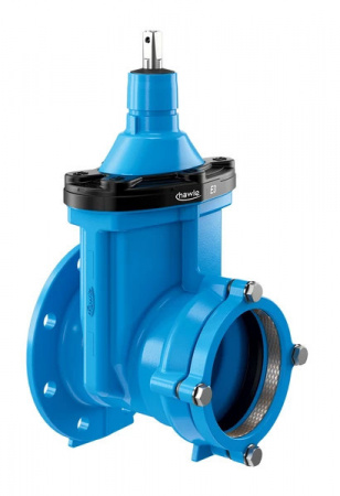 Задвижка HAWLE 4041E3 System 2000 DN 150/160 PN 16 фланец-раструб клиновая чугунная с обрезиненным клином