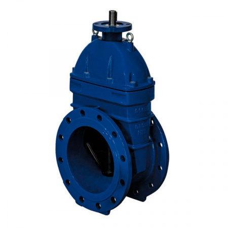 Задвижка DENDOR 47GVA DN 400 PN 10 клиновая фланцевая чугунная с обрезиненным клином под электропривод