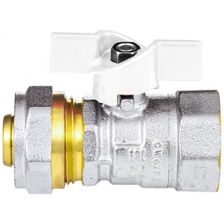Кран шаровой для МП Aquasfera Standard 1116 DN 20х1/2" PN 16 неполнопроходной компресс-муфта