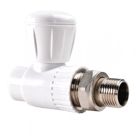 Кран полипропиленовый PPR (PPRC) шаровой для радиатора прямой Ø 25х1/2 PN 25