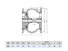 Клапан обратный Hawle 9887 DN 125 PN 25 фланцевый осевой