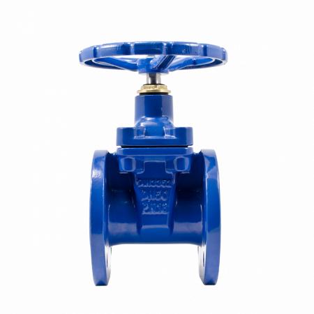 Задвижка ADL ГРАНАР KR20 Ду 250 Ру 16 фланцевая клиновая чугунная под штурвал с электроприводом с обрезиненным клином