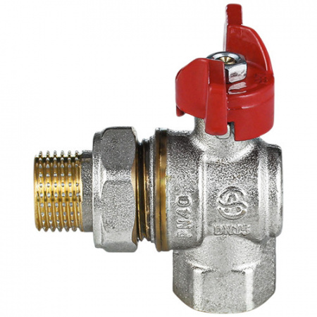 Кран шаровой угловой Aquasfera EURO 1011 DN 15 PN 40 полнопроходной муфта-резьба (американка)