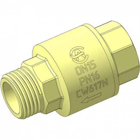 Клапан обратный Aquasfera 3012 DN 32 PN 30 пружинный с латунным штоком