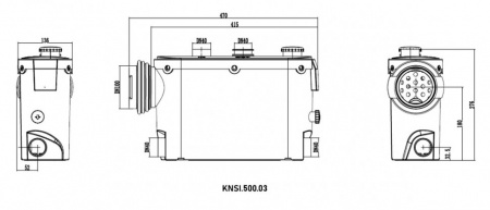 Насосная станция VALFEX VF.KNSI.500.03 DN 40x100 канализационная боковое подключение