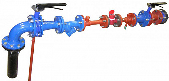 Водомерный узел из ВЧШГ одноветочный DN65 мм с водомерной вставкой