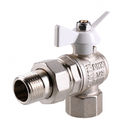 Кран шаровой VALTEC BASE Ду20 Ру40 угловой с полусгоном VT.228.NW.05