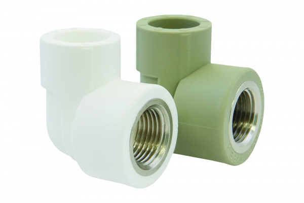 Угольник полипропиленовый PPR (PPRC) комбинированный с внутренней резьбой Ø 32х3/4" PN 25