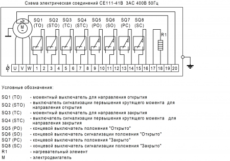 Электропривод однооборотный ГЗ-ОФВ-5000 (380В) 15 об./90сек.