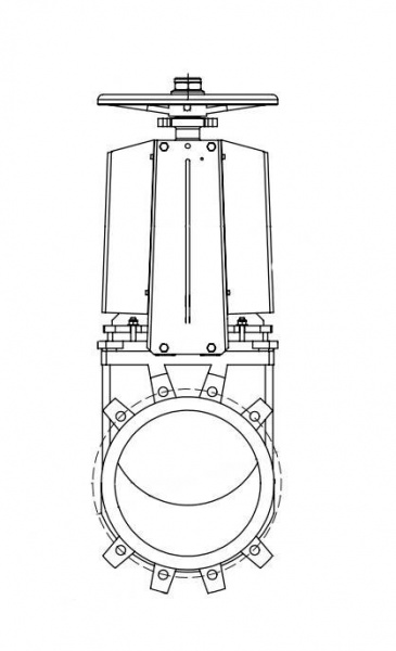 Задвижка GROSS DN 65 PN 10 шиберная с невыдвижным шпинделем c маховиком Задвижка GROSS DN 65 PN 10 шиберная с невыдвижным шпинделем c маховиком