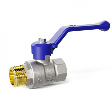 Кран шаровой латунный LD Pride Oxygen 40.40.В-Н.Р GAS Ду 40 Ру 25 резьба (ВР-НР) 1 1/2", никелированный кислородный