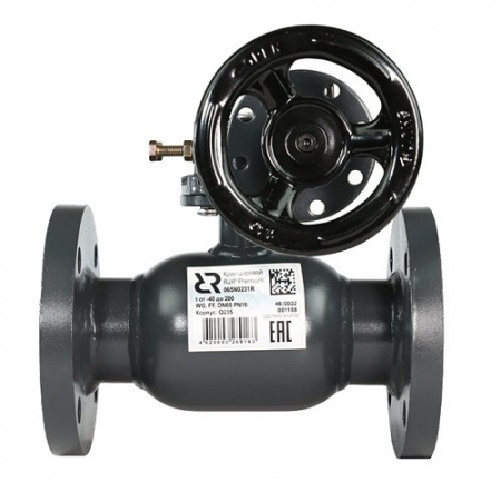 Кран шаровой Ридан RJiP Premium FF WG DN 200 PN 25 стальной стандартнопроходный фланцевый с ручным редуктором