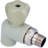 Кран полипропиленовый PPR (PPRC) шаровой для радиатора угловой Ø 25х1/2 PN 25