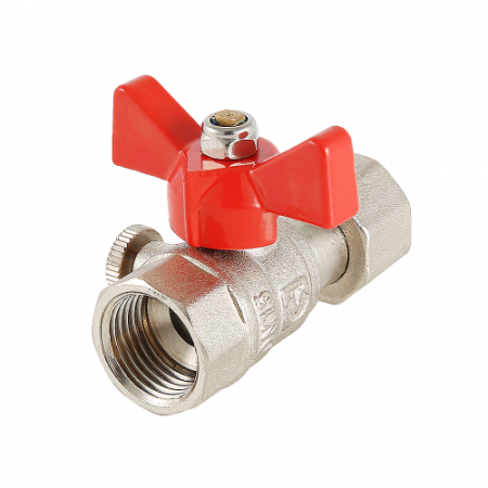 Кран шаровой VALTEC Ду15 (1/2" x 1/4") Ру16 для подключения манометра с внутренней резьбой VT.807.N.0402